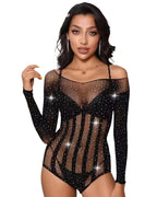 Sexy Off-Shoulder Transparent Bodystocking
